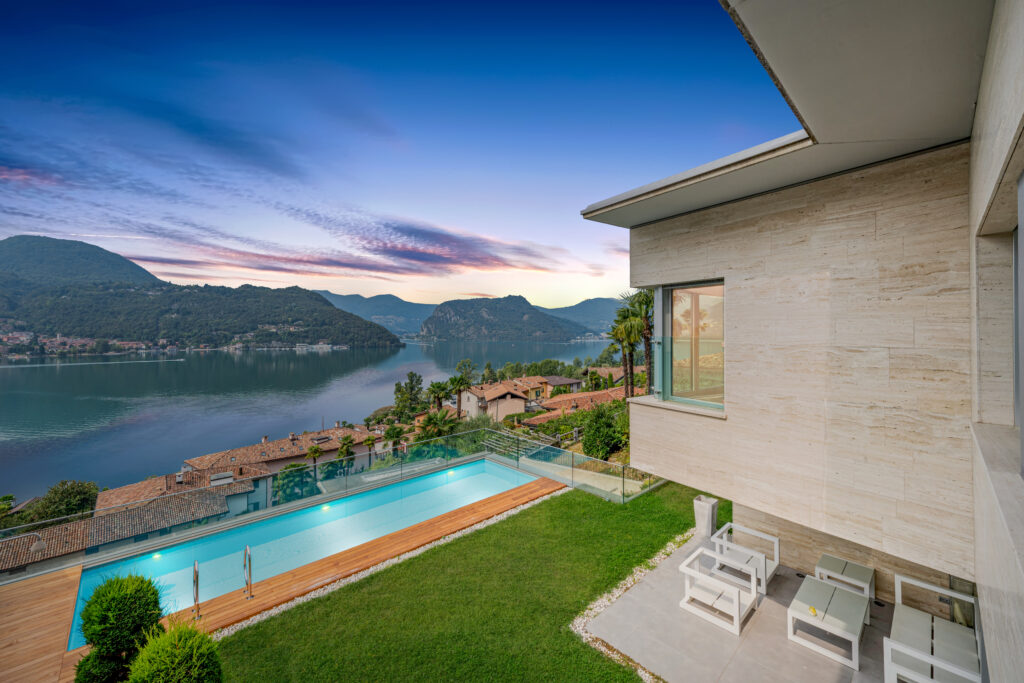 Engel & Völkers Lugano Luxuriöse Villa mit Pool und Seeblick